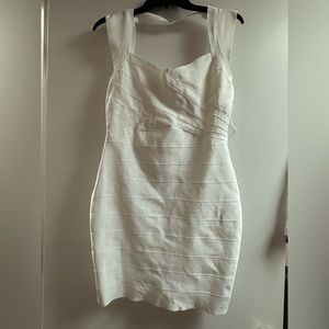 White bandage party dress